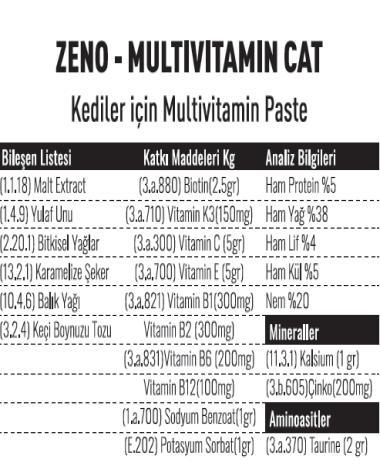 ZENO CAT MULTIVITAMIN PASTE 100 GR